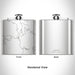 Rendered View of Lucile Idaho Map Engraving on 6oz Stainless Steel Flask