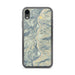 Custom iPhone XR Lucile Idaho Map Phone Case in Woodblock