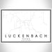 Luckenbach Texas Map Print Landscape Orientation in Classic Style With Shaded Background