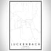 Luckenbach Texas Map Print Portrait Orientation in Classic Style With Shaded Background