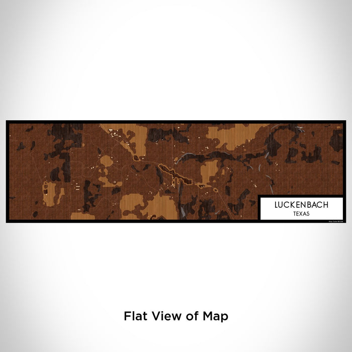 Flat View of Map Custom Luckenbach Texas Map Enamel Mug in Ember