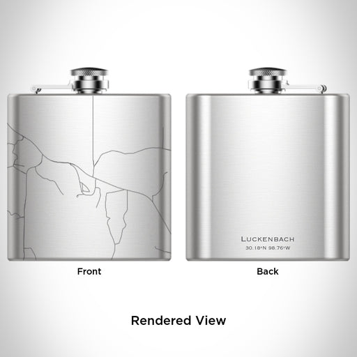 Rendered View of Luckenbach Texas Map Engraving on undefined