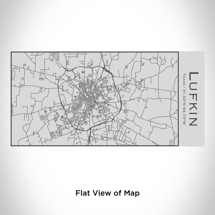 Rendered View of Lufkin Texas Map Engraving on 17oz Stainless Steel Insulated Cola Bottle