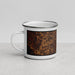 Left View Custom Lufkin Texas Map Enamel Mug in Ember