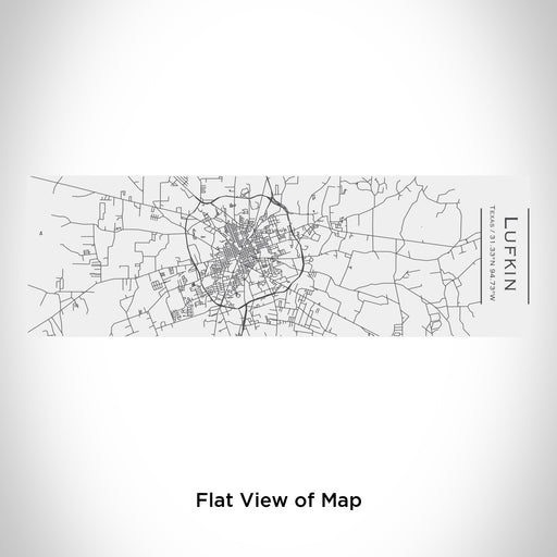 Rendered View of Lufkin Texas Map Engraving on 10oz Stainless Steel Insulated Cup with Sliding Lid in White