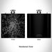 Rendered View of Lufkin Texas Map Engraving on 6oz Stainless Steel Flask in Black