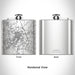 Rendered View of Lufkin Texas Map Engraving on 6oz Stainless Steel Flask