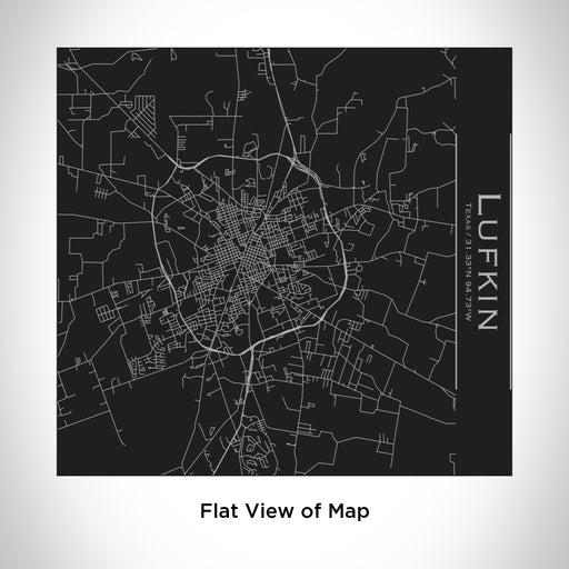 Rendered View of Lufkin Texas Map Engraving on 17oz Stainless Steel Insulated Tumbler in Black