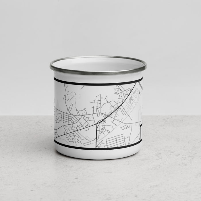 Front View Custom Lugoff South Carolina Map Enamel Mug in Classic