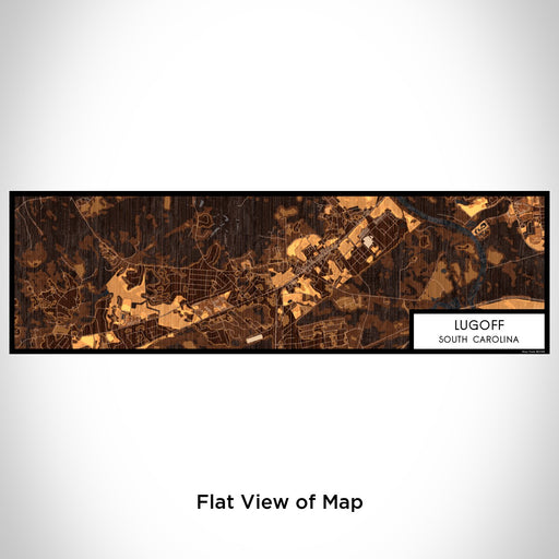 Flat View of Map Custom Lugoff South Carolina Map Enamel Mug in Ember