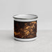 Front View Custom Lugoff South Carolina Map Enamel Mug in Ember