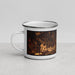 Left View Custom Lugoff South Carolina Map Enamel Mug in Ember