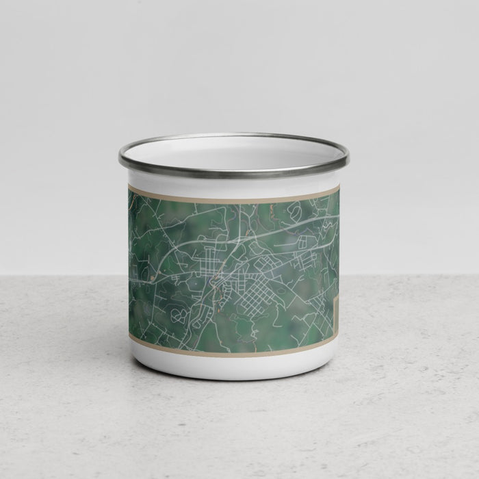 Front View Custom Luray Virginia Map Enamel Mug in Afternoon