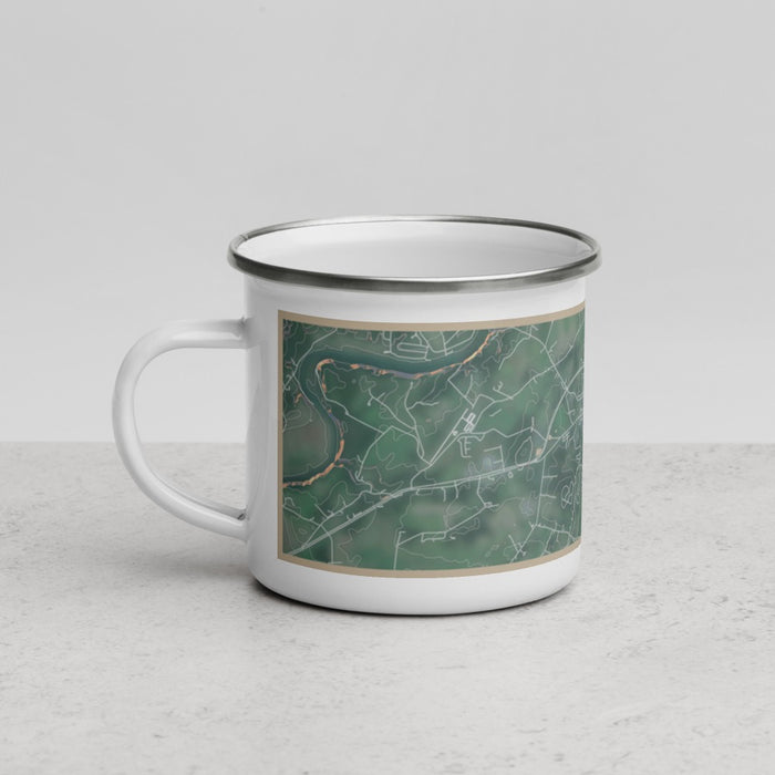 Left View Custom Luray Virginia Map Enamel Mug in Afternoon