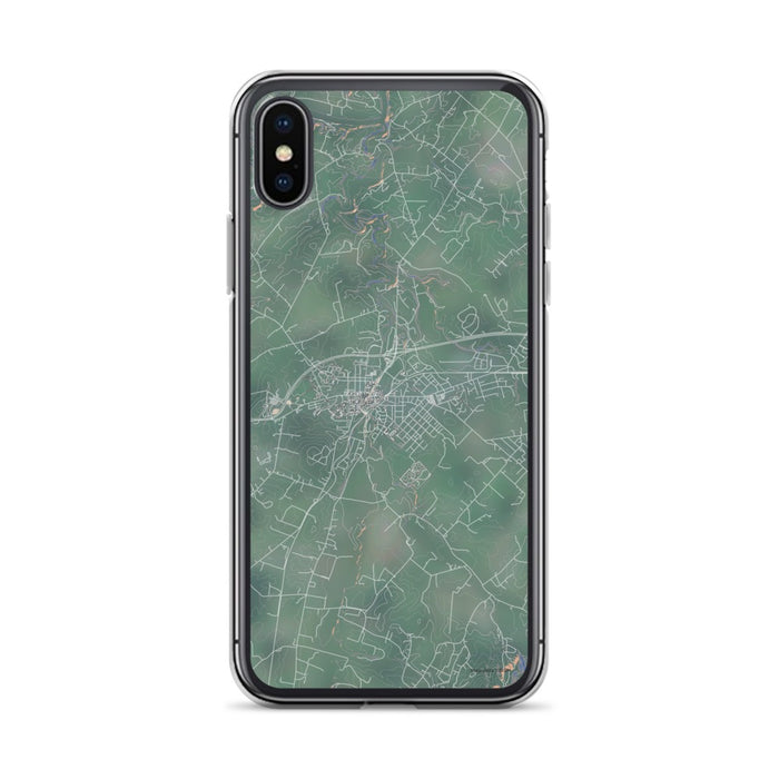 Custom iPhone X/XS Luray Virginia Map Phone Case in Afternoon