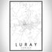 Luray Virginia Map Print Portrait Orientation in Classic Style With Shaded Background
