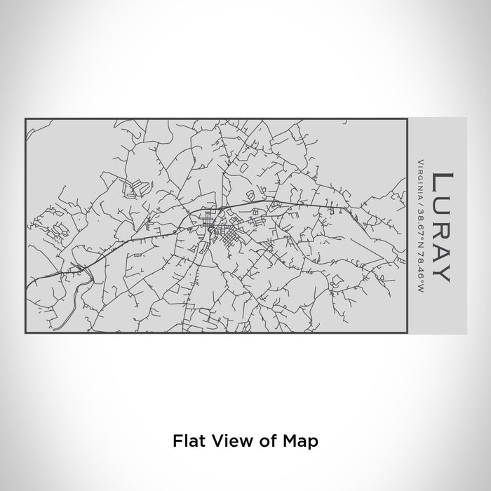 Rendered View of Luray Virginia Map Engraving on 17oz Stainless Steel Insulated Cola Bottle