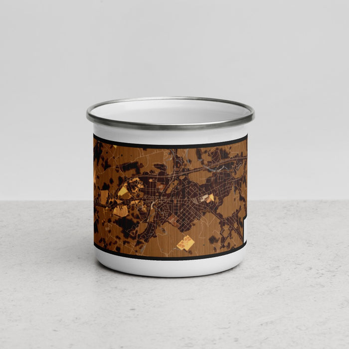Front View Custom Luray Virginia Map Enamel Mug in Ember
