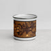 Front View Custom Luray Virginia Map Enamel Mug in Ember