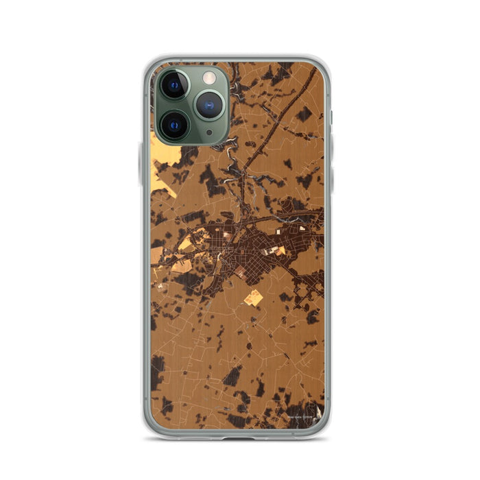 Custom iPhone 11 Pro Luray Virginia Map Phone Case in Ember