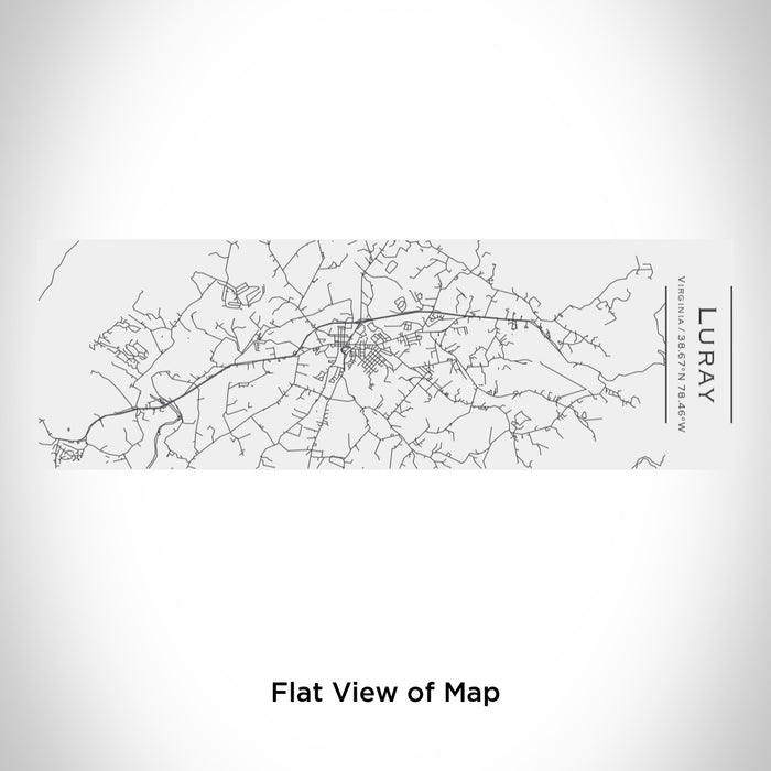 Rendered View of Luray Virginia Map Engraving on 10oz Stainless Steel Insulated Cup with Sliding Lid in White