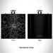 Rendered View of Luray Virginia Map Engraving on 6oz Stainless Steel Flask in Black