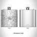 Rendered View of Luray Virginia Map Engraving on 6oz Stainless Steel Flask
