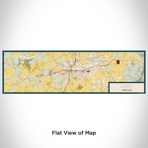 Flat View of Map Custom Luray Virginia Map Enamel Mug in Woodblock