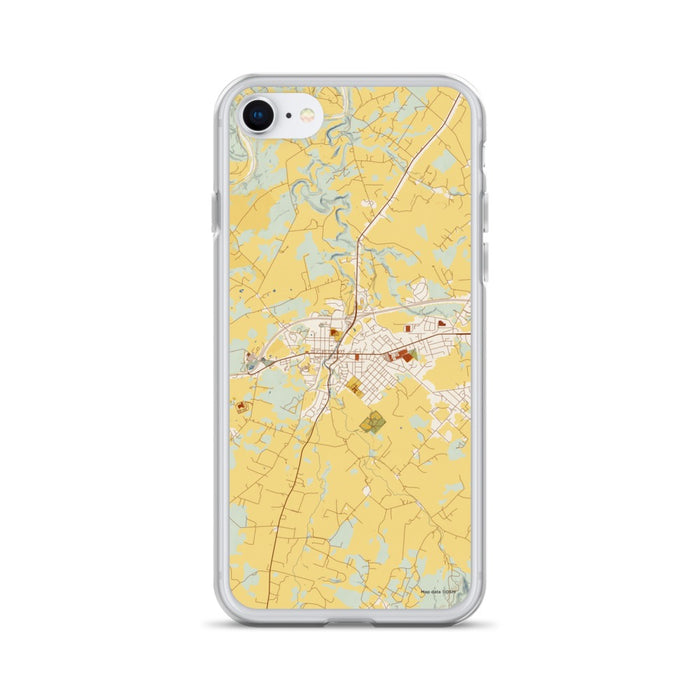 Custom iPhone SE Luray Virginia Map Phone Case in Woodblock