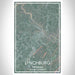 Lynchburg Virginia Map Print Portrait Orientation in Afternoon Style With Shaded Background