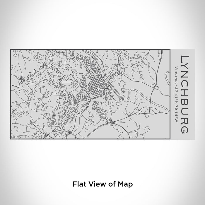 Rendered View of Lynchburg Virginia Map Engraving on 17oz Stainless Steel Insulated Cola Bottle