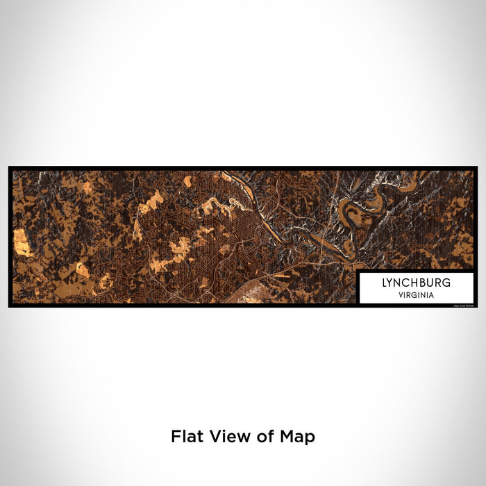 Flat View of Map Custom Lynchburg Virginia Map Enamel Mug in Ember