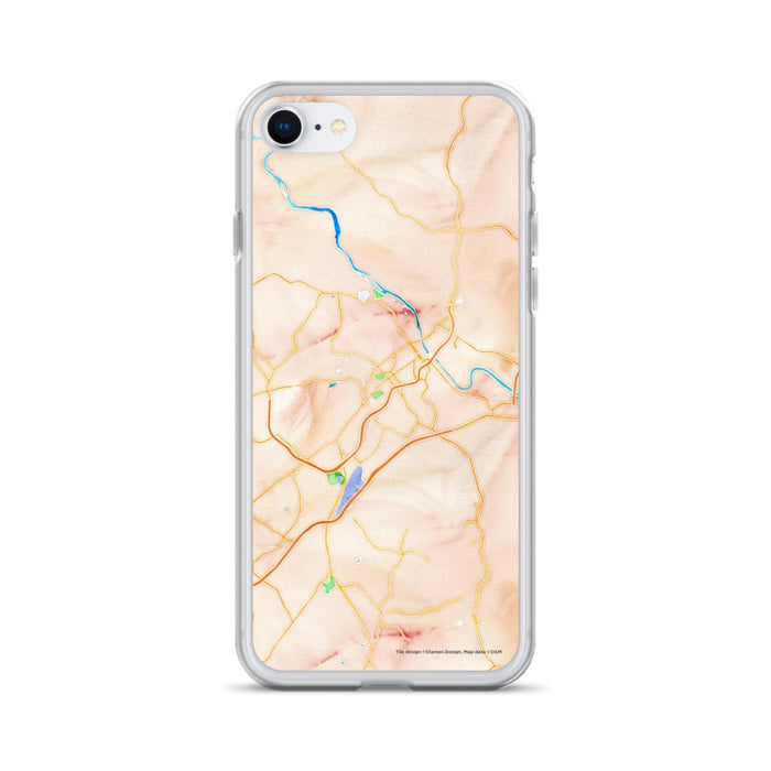 Custom Lynchburg Virginia Map iPhone SE Phone Case in Watercolor