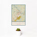 12x18 Lynchburg Virginia Map Print Portrait Orientation in Woodblock Style With Small Cactus Plant in White Planter