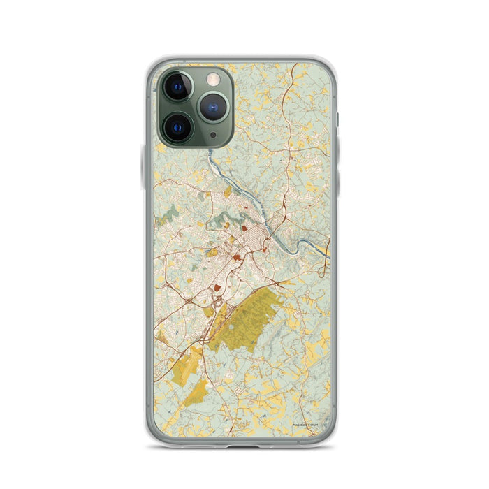 Custom Lynchburg Virginia Map Phone Case in Woodblock