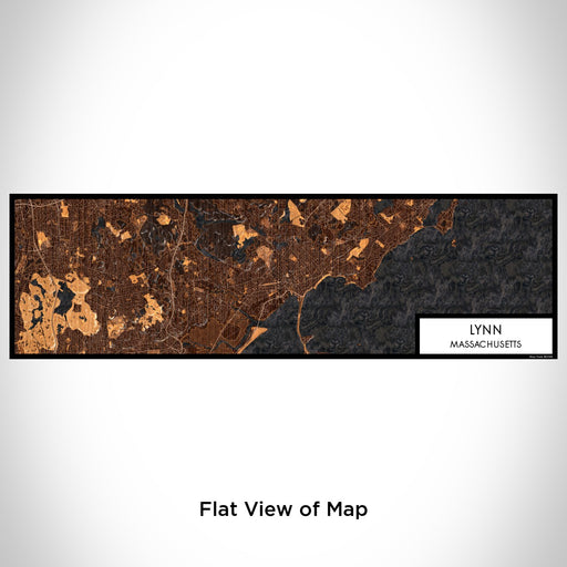 Flat View of Map Custom Lynn Massachusetts Map Enamel Mug in Ember