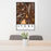 24x36 Lyons Colorado Map Print Portrait Orientation in Ember Style Behind 2 Chairs Table and Potted Plant