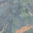 Lyons Colorado Map Print in Afternoon Style Zoomed In Close Up Showing Details