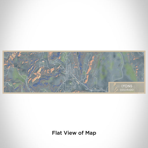 Flat View of Map Custom Lyons Colorado Map Enamel Mug in Afternoon