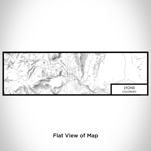 Flat View of Map Custom Lyons Colorado Map Enamel Mug in Classic