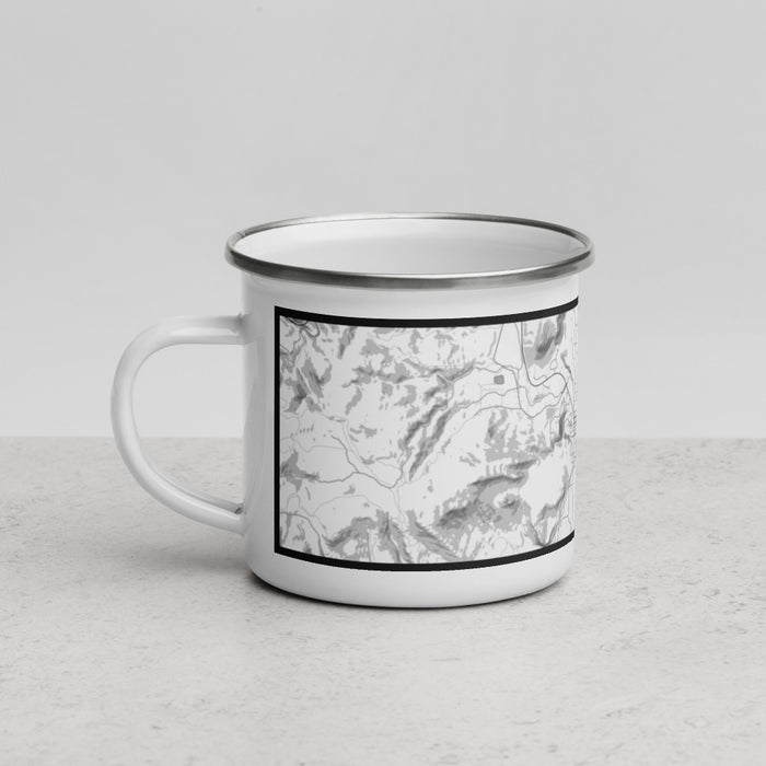 Left View Custom Lyons Colorado Map Enamel Mug in Classic