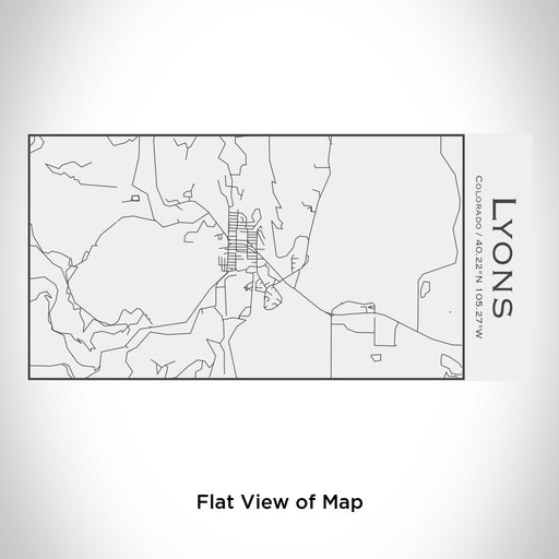 Rendered View of Lyons Colorado Map Engraving on 17oz Stainless Steel Insulated Cola Bottle in White