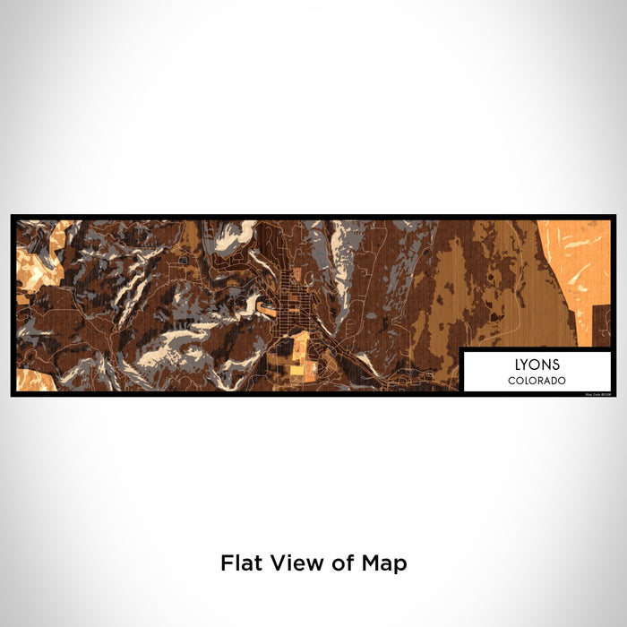 Flat View of Map Custom Lyons Colorado Map Enamel Mug in Ember