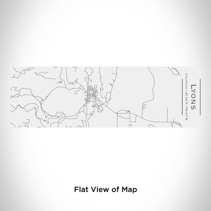 Rendered View of Lyons Colorado Map Engraving on 10oz Stainless Steel Insulated Cup with Sliding Lid in White