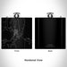 Rendered View of Lyons Colorado Map Engraving on 6oz Stainless Steel Flask in Black