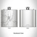Rendered View of Lyons Colorado Map Engraving on 6oz Stainless Steel Flask