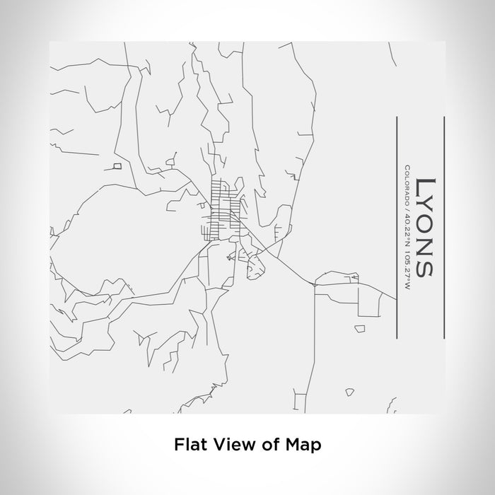 Rendered View of Lyons Colorado Map Engraving on 17oz Stainless Steel Insulated Tumbler in White