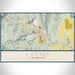 Lyons Colorado Map Print Landscape Orientation in Woodblock Style With Shaded Background