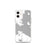 Custom iPhone 12 mini Mackinac Straits Michigan Map Phone Case in Classic