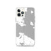 Custom iPhone 12 Pro Mackinac Straits Michigan Map Phone Case in Classic